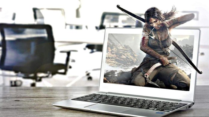 Lara Croft Tomb Raider en Laptop